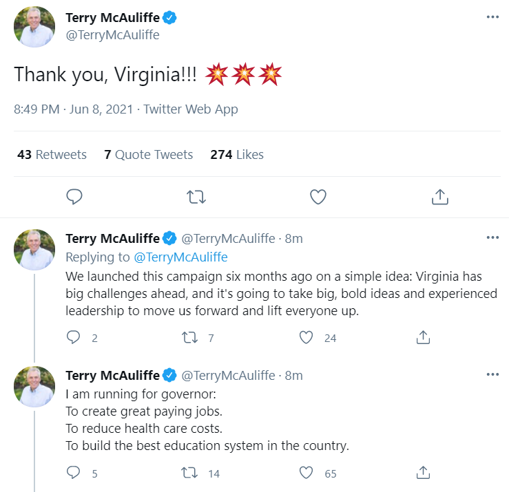 McAuliffe tweet